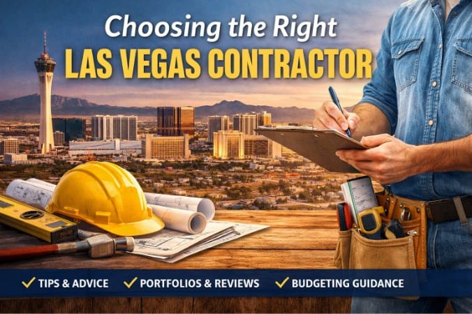 Contractor planning home renovation project in Las Vegas