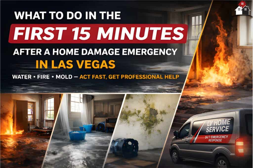 Home damage emergency response guide for fire, water, and mold issues in Las Vegas.